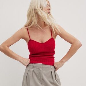 NWT NA-KD Fine Knitted Heartshape Top